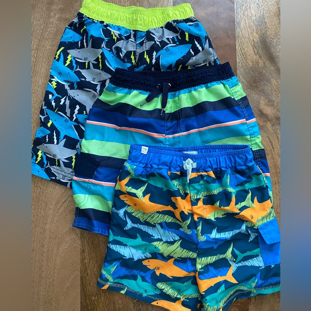Set of 3 Boys Swim Trunks size 4T-5T